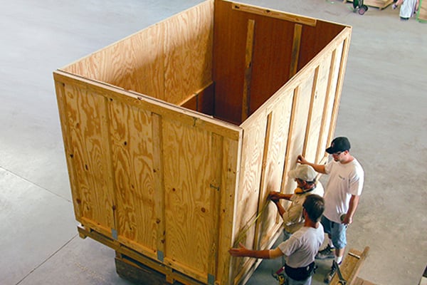 huge wood crate
